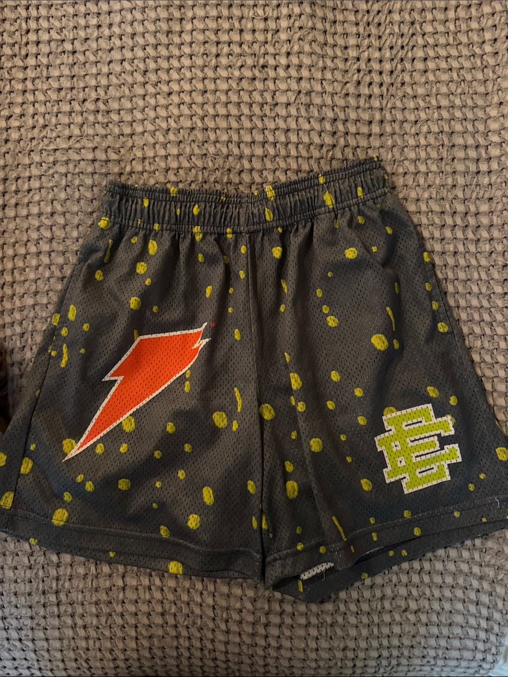 Eric Emanuel Gatorade shorts. Gray